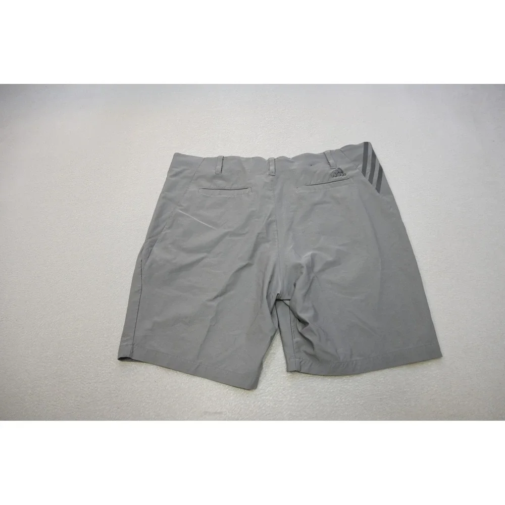 Adidas Golf Shorts Mens 38 Gray 3-Stripe Performance Activewear Excellent‎